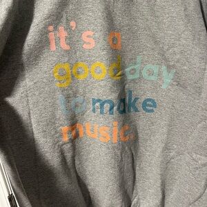 Gildan Gray Sweatshirt with Pastel Multicolor Graphic